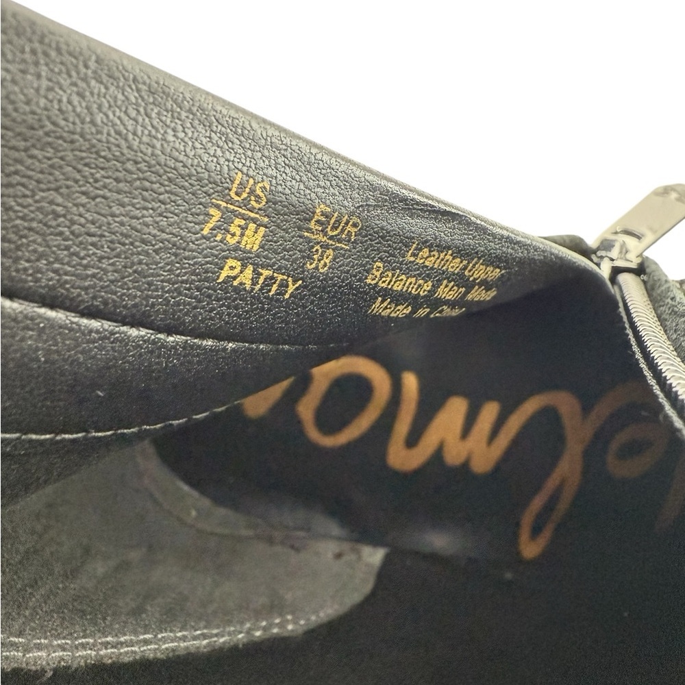 Sam Edelman Patty Black Suede Leather Ankle Boots Zip Buckle Boots 6M / 7.5M - Picture 3 of 13
